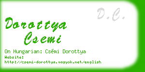 dorottya csemi business card