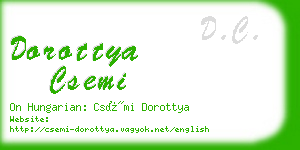 dorottya csemi business card